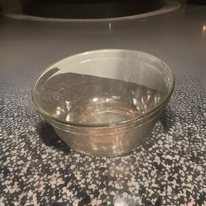 ANCHOR HOCKING Large 10" Diameter Clear Glass 4 QT 4L Mixing Bowl USA #19
